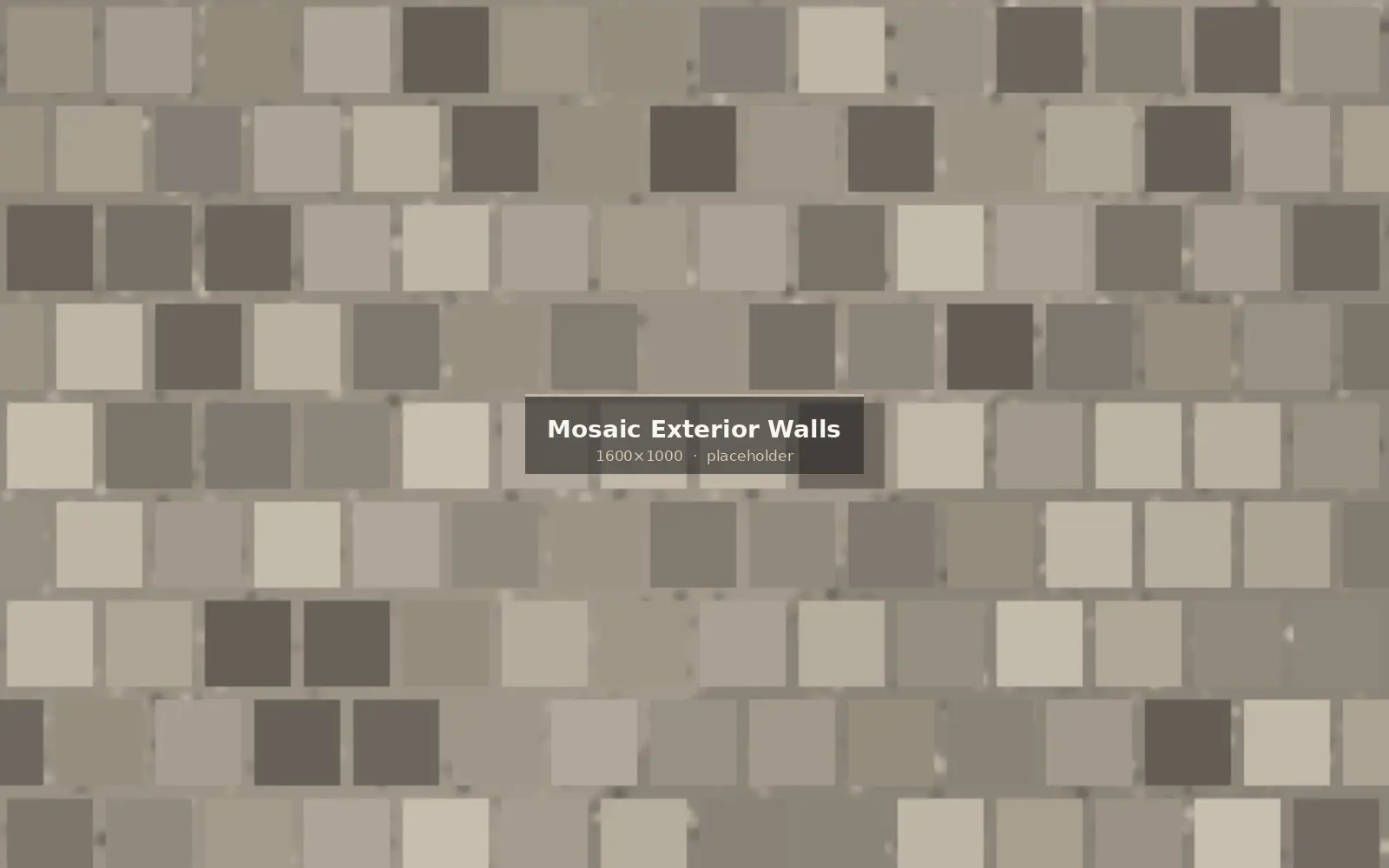 Split face stone mosaic on an exterior architectural wall in raking afternoon light