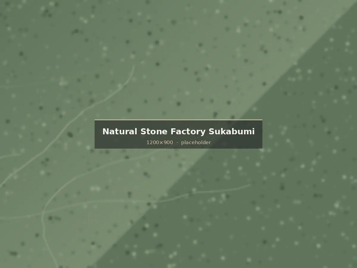 Stone cutting and finishing at the Sukabumi production facility