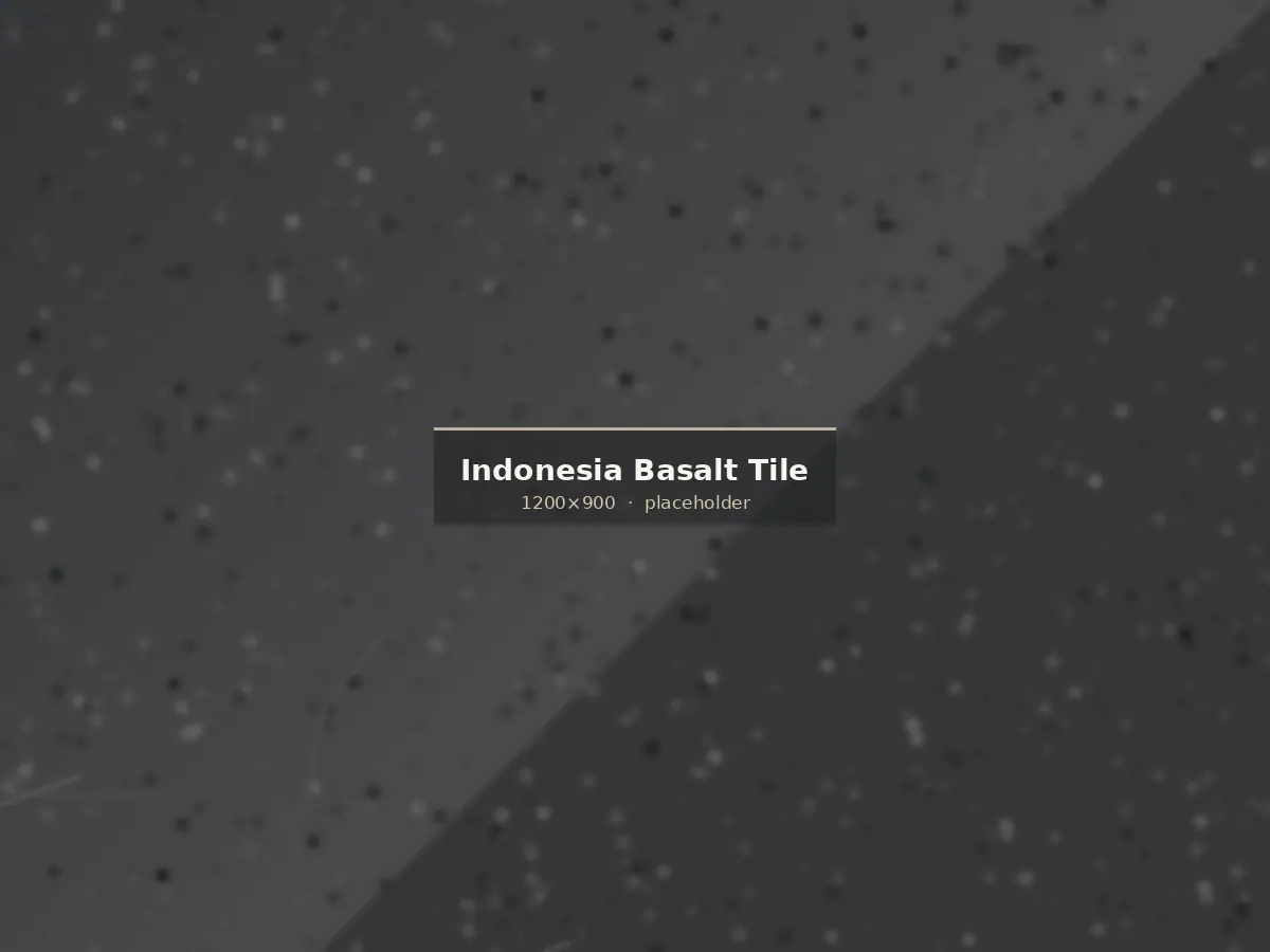 Honed dense basalt tile in uniform dark grey