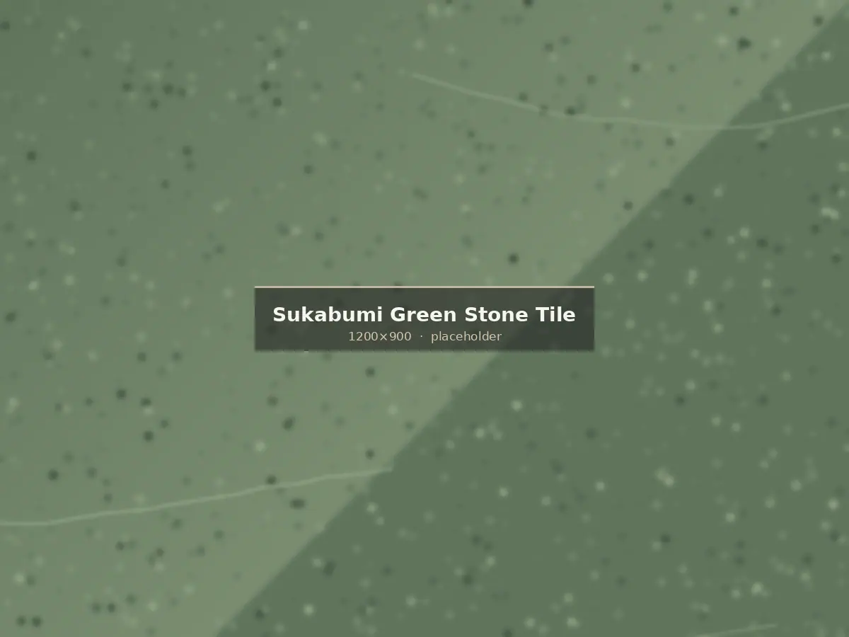 Honed Sukabumi green stone tile showing natural green tonal variation