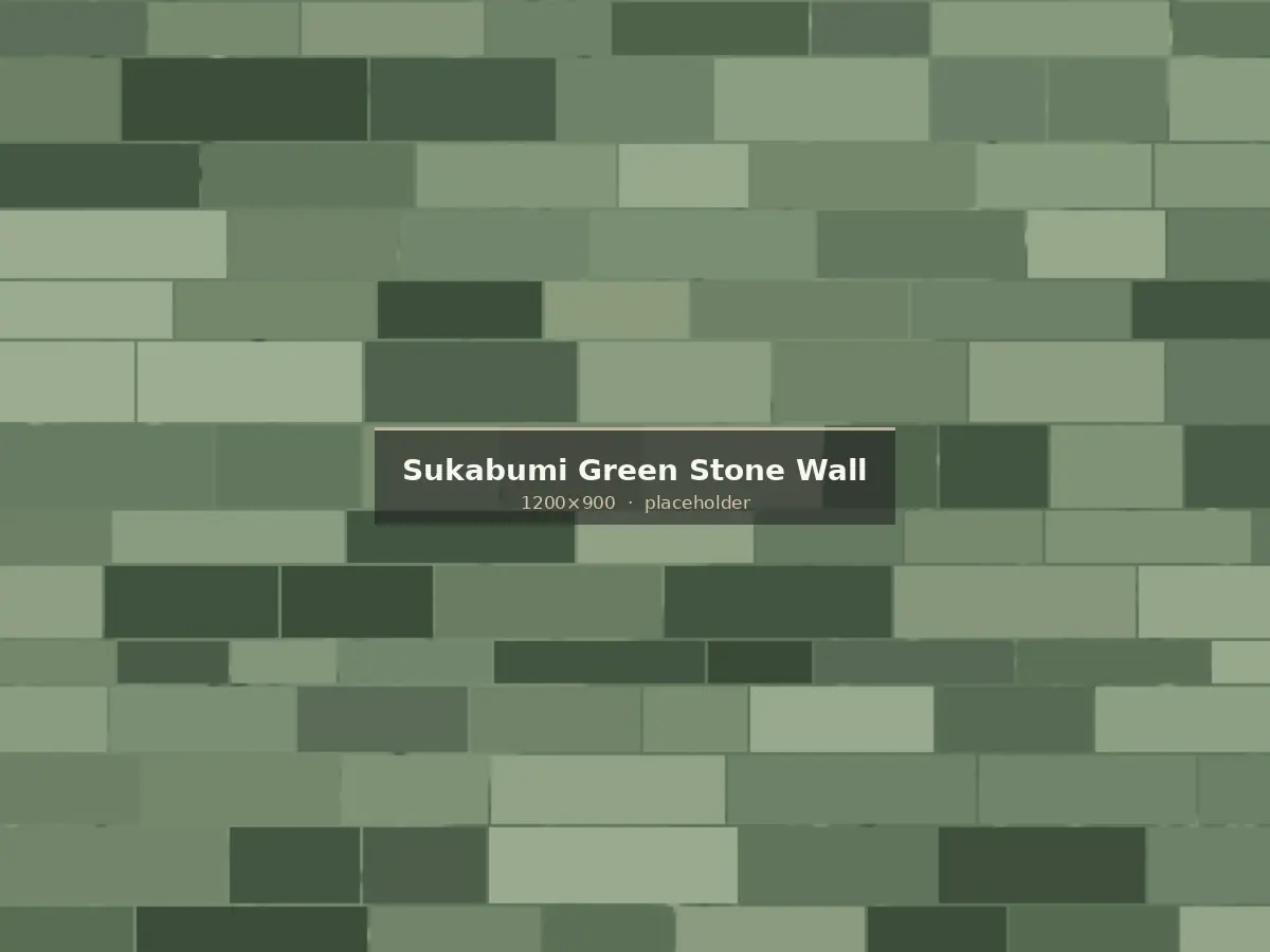 Sukabumi green stone wall cladding on an exterior spa wall