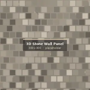 3D Stone Wall Panel installed on an architectural project