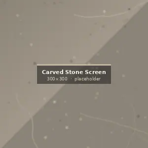 Carved Stone Screen Panel surface detail showing finish and stone texture