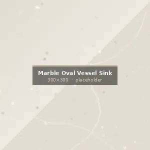 Marble Oval Vessel Sink surface detail showing finish and stone texture