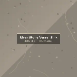 River Stone Vessel Sink installed on an architectural project