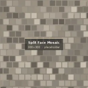 Split Face Stone Mosaic installed on an architectural project