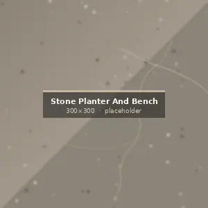 Stone Planter & Bench surface detail showing finish and stone texture