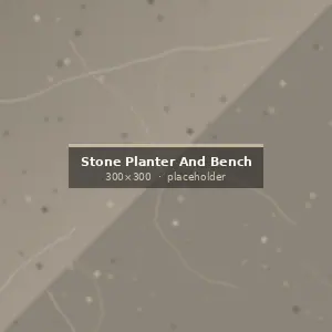 Stone Planter & Bench installed on an architectural project